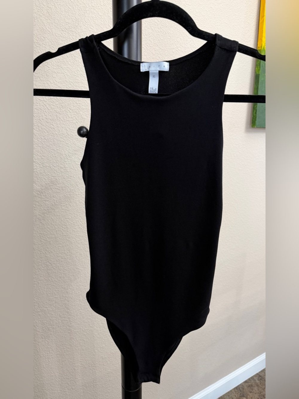 Leith Black Sleeveless Bodysuit